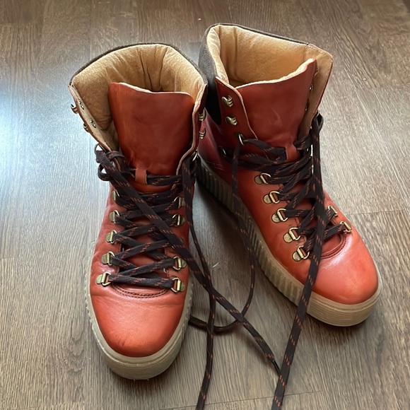Shoe the Bear Agda boots in red brown size 40 8.5 - Picture 2 of 10